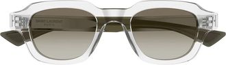 Saint Laurent Sunglasses Sl 791 004 Crystal/Green Unisex