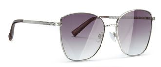 Lascana Sonnenbrille LASCANA, Damen, silber (silberfarben), Sonnenbrillen Sonnenbrille, modische Sonnenbrille mit grossen Gl&auml;sern, Damenbrille