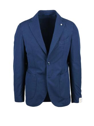 L.B.M. 1911 Blue Cotton Linen Mohair Jacket