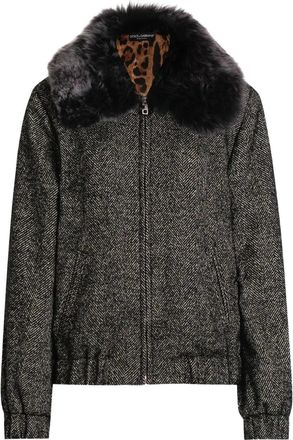 Dolce & Gabbana Bomber Con Motivo A Spina Di Pesce-Donna