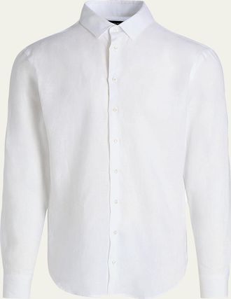 Giorgio Armani Mens Linen Classic-Fit Sport Shirt