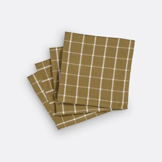 La Redoute Interieurs Set van 4 servetten in gewassen katoen, Hortense