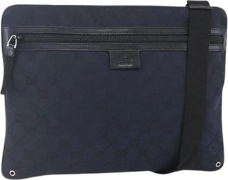 Gucci Pre-owned Canvas Cross Body Bag - Dames - Vintage Schoudertas - Zwart - ONE Size - Vintage