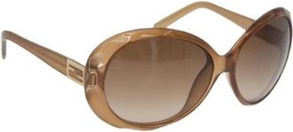Fendi Pre-owned Vintage Zonnebril - Dames - Vintage Accessoires - Beige - ONE Size - Vintage