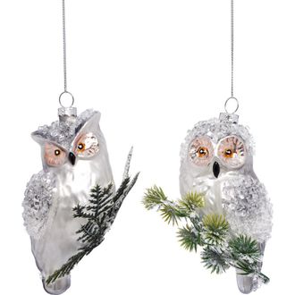 Mark Roberts Owl on Branch Ornament, Set of 6 in Silver at Nordstrom