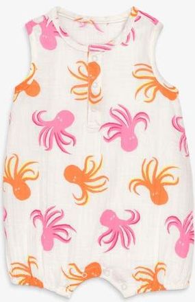 primary Baby Cotton Gauze Bubble Shortie In Seasonal Prints in Ivory Octopus at Nordstrom, Size 18-24M