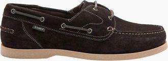 Loake Mens LOAKE PADSTOW BOAT SHOE DARK BROWN SUEDE - Black - Size: 10
