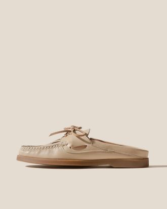 Hereu Womens Saler Nautic Muled Loafers In Beige