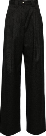 Manurí Nuri pinstriped straight-leg trousers - women - Wool - M - Black