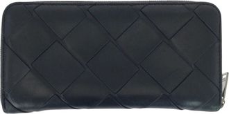 Bottega Veneta Black Leather Long Wallet (Bi-Fold) (Pre-Owned)