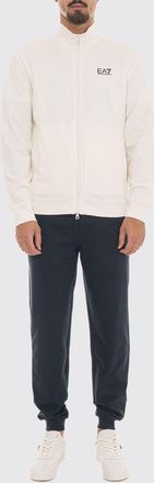 Emporio Armani Tuta in cotone bicolor con logo