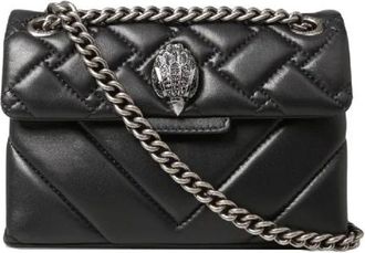 Kurt Geiger Tassen, Dames, Zwart, ONE Size, Leer, Mini Kensington