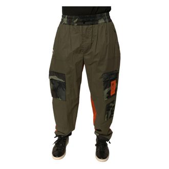 Dolce & Gabbana Camouflage Cargo Jogger Broek - Heren - Wijde Broeken - Veelkleurig - M - Katoen - Broeken