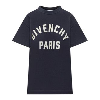 Givenchy Paris Boxy Fit T-shirt - female - Givenchy - T-Shirts - Blue - S - Tops