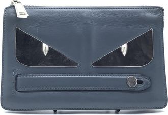 Fendi Leather Pouch With Monster Womens Design (Pre-Owned)