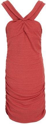 8 by YOOX RIBBED JERSEY OFF-SHOULDER MIDI DRESS