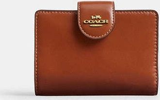 Coach Medium Corner Zip Wallet in Brown | Leather