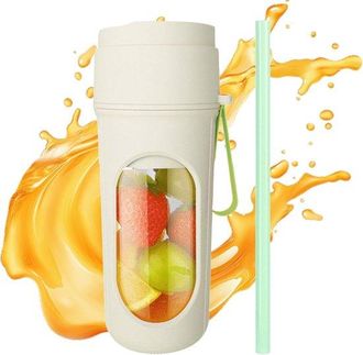 OEM Batidora Port&aacute;til Para Batidos Y Frutas Frescas, 450 Ml, Dise&ntilde;o Compacto, Verde, 8,5 X 8,5 X 20,7 Cm, Abs, El Trabajo Y Para Llevar