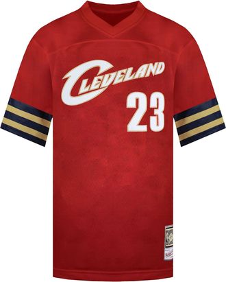 Mitchell & Ness NBA Cleveland Cavaliers 23 LeBron Mens Audible Jersey - Red - Size X-Large