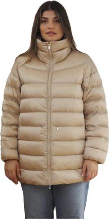 Ciesse Piumini Beige Gewatteerde Jas met Hoge Hals - Dames - Gewatteerde jassen - Beige - S - Jassen