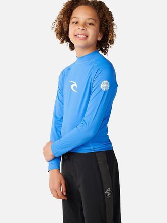 Rip Curl Waves UPF Kids Licra manga larga azul