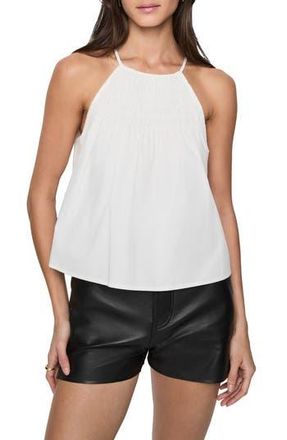 Rebecca Minkoff Cassie Smocked Sleeveless Cotton Top in Bright White at Nordstrom Rack, Size Large