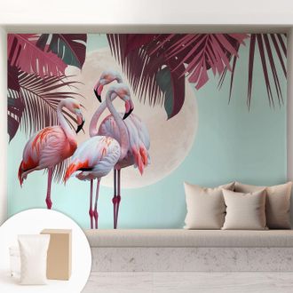 Tulup Carta Da Parati Non Tessuto - Con Colla Inclusa Per Camera Da Letto - Facile Da Applica - Motivo Decorativo Uccelli Esotici 208x146 Cm