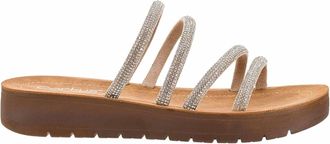 Corkys Footwear Womens Strappy Rhinestone Sandal In Silver
