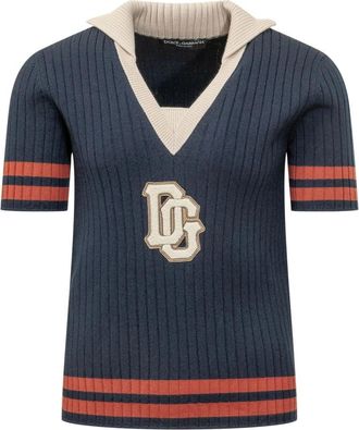 Dolce & Gabbana Pull Scollo V MC - Heren - Polos - Veelkleurig - M - Tops
