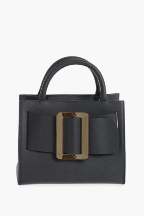 Boyy Saffiano Leather Handbag BOBBY with Large Gold Buckle Boyy