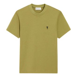 Ami Small Heart Logo T-Shirt Green HTS346-724-A035