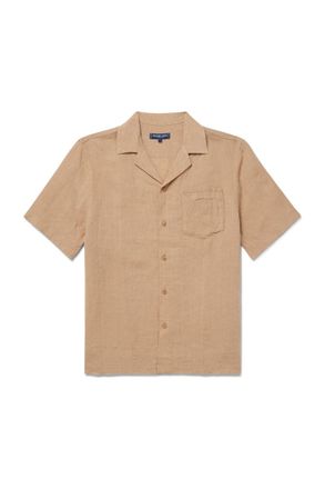 Frescobol Carioca Angelo Camp-Collar Linen Shirt
