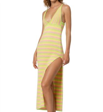 Lusana Mariah Dress In Citron