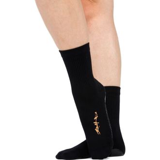 Arebesk Birdie Gripper Crew Socks in Black at Nordstrom, Size Medium