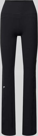 Fabletics Flared Fit Leggins mit Logo-Print Modell OASIS in Black, Gr&ouml;&szlig;e XL