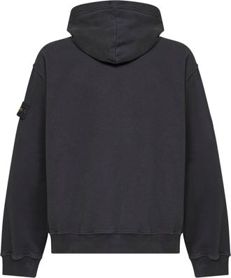 Stone Island Mens Hoodie Organic Cotton Black Sweatshirts Sweater
