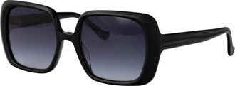 Yohji Yamamoto Stijlvolle zonnebril Slook 22 - unisex - Zonnebrillen - Zwart - 54 MM - Accessoires