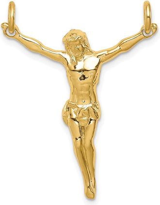 Diamond2Deal 14k Yellow Gold Polished Corpus Pendant