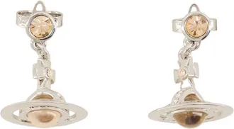 Vivienne Westwood Nieuwe Petite Orb Oorbellen - Dames - Accessoires - Grijs - Maat: ONE Size