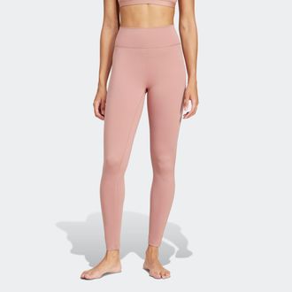 adidas Trainingstights ADIDAS PERFORMANCE ALL ME ESSENTIALS FULL-LENGTH LEGGINGS, Damen, Gr. XXL, N-Gr, rosa (warm clay, normal, gr.), Obermaterial: 85% Poly