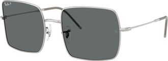 Ray-Ban RBR0104S Square Reverse Polarized 003/81 Womens Sunglasses Silver Size 56