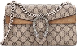Gucci Dionysus Bag GG Coated Canvas with Crystal Embellished Metal Small shoulder bag - women - Fabric - One Size - Brown