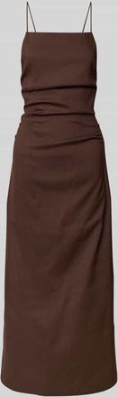 Forever New Cocktailkleid aus Leinen-Elasthan-Mix Modell Stella in Schoko, Gr&ouml;&szlig;e 32