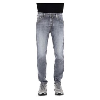 Jacob Cohen Slim-fit Jeans, male, Gray, Size: W35 Scott Fit Jeans