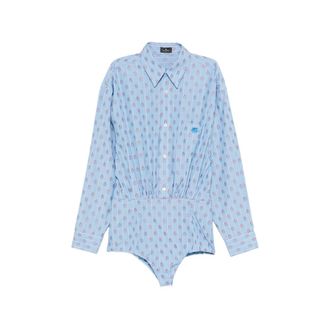 Etro Floral-print Striped Bodysuit