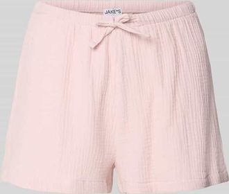 Jake*s Casual Straight Fit Pyjama-Shorts mit Strukturmuster in Hellrosa, Gr&ouml;&szlig;e 34