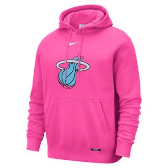 Nike Miami Heat City Edition Nike Mens Club Hoodie in Pink | HQ5548-617