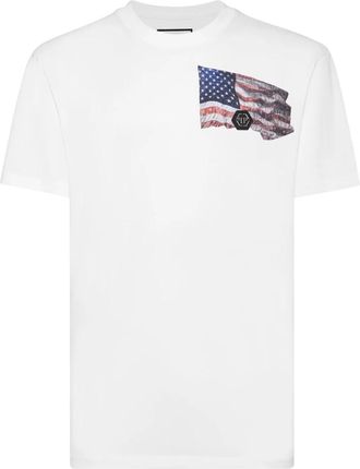 Philipp Plein T-shirt Ronde Hals SS - Heren - T-shirts - Wit - 3XL - Katoen - Tops