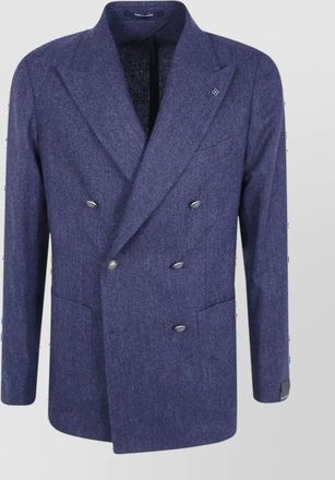 Tagliatore cashmere-blend double-breasted suit jacket