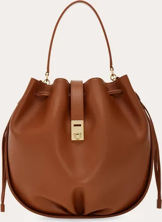 Ferragamo Women Hug bucket bag Beige